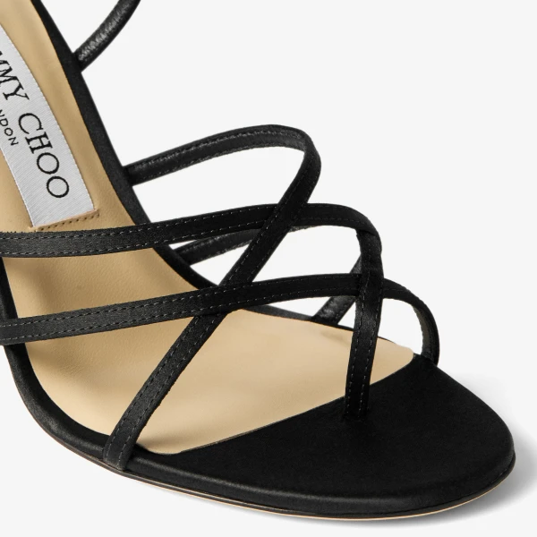 Black Jimmy Choo Strappy Sandals, view 4 | Sandals