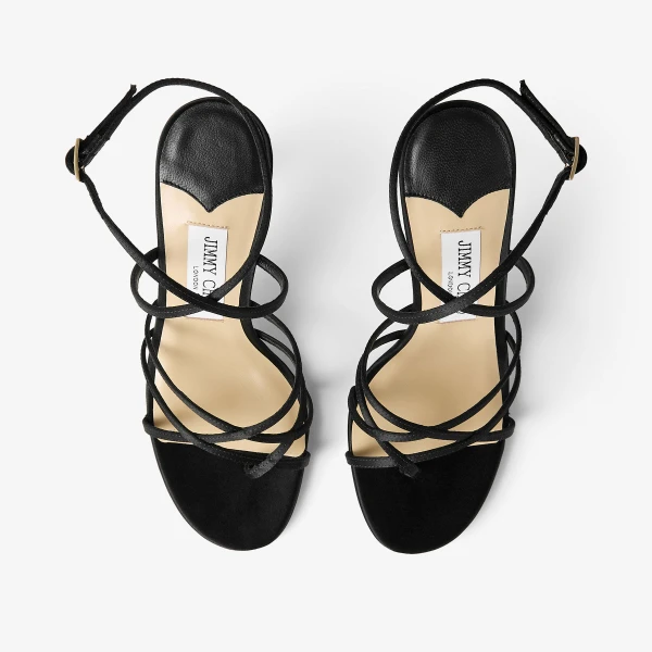 Black Jimmy Choo Strappy Sandals, view 5 | Sandals