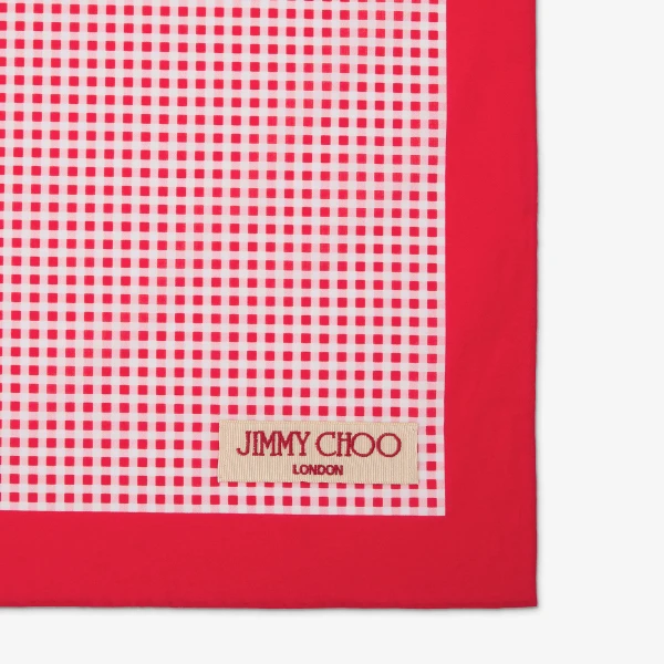 Ruby Red Mix Jimmy Choo Sula Bandana, view 3 | Scarves