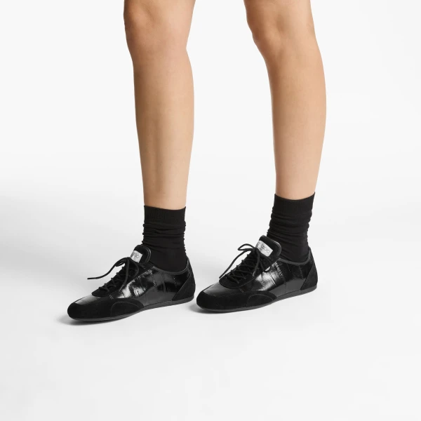 Black Jimmy Choo Sunny Trainers, view 2 | Sneakers