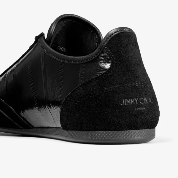 Black Jimmy Choo Sunny Trainers, view 4 | Sneakers