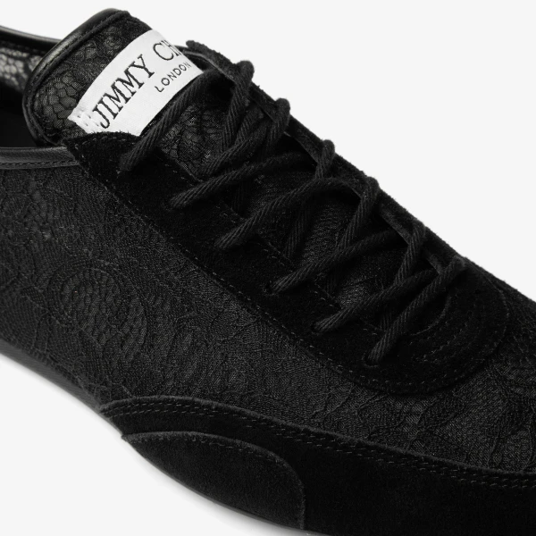 Black Mix Jimmy Choo Sunny Trainers, view 5 | Sneakers
