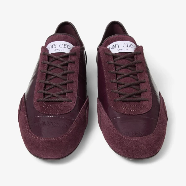 Dark Merlot Jimmy Choo Sunny Trainers, view 6 | Sneakers