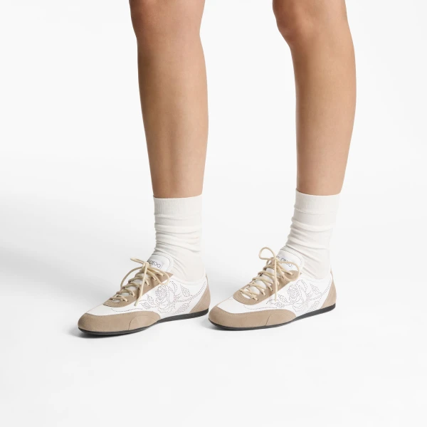 White and Stone Jimmy Choo Sunny Trainers, view 2 | Sneakers