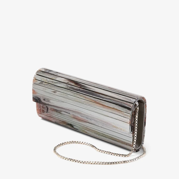 Grey Mix Jimmy Choo Sweetie Clutch Bag, view 3 | Clutch Bags
