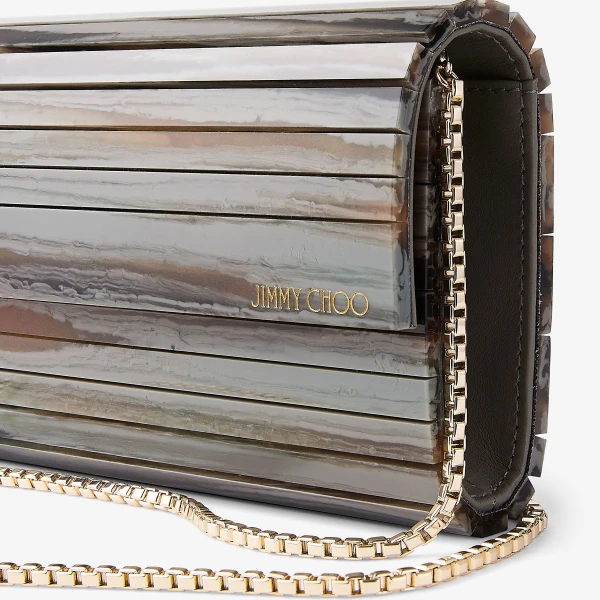 Grey Mix Jimmy Choo Sweetie Clutch Bag, view 4 | Clutch Bags