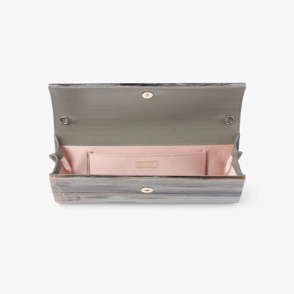 Grey Mix Jimmy Choo Sweetie Clutch Bag, view 5 | Clutch Bags