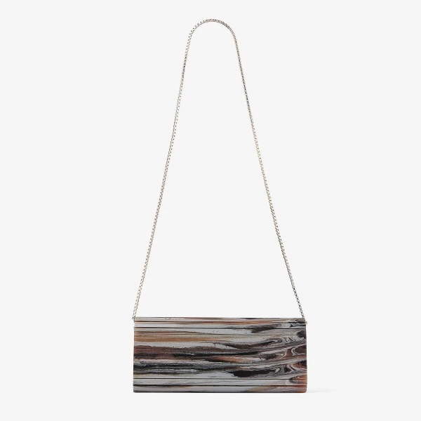 Grey Mix Jimmy Choo Sweetie Clutch Bag, view 6 | Clutch Bags