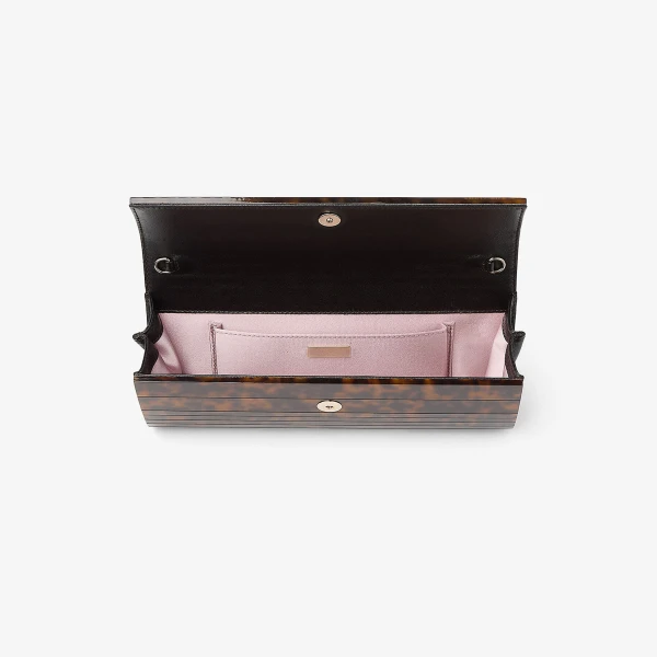 Tortoiseshell Jimmy Choo Sweetie Clutch Bag, view 5 | Clutch Bags