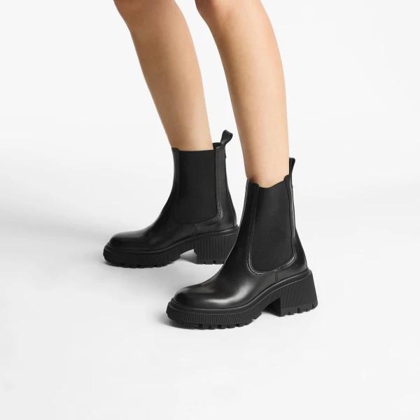 Black Jimmy Choo Tamia Chelsea Flat, view 2 | Boots