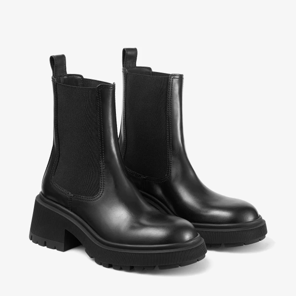 Black Jimmy Choo Tamia Chelsea Flat, view 3 | Boots