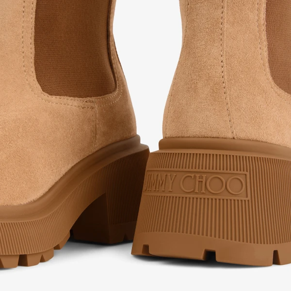 Toffee Jimmy Choo Tamia Chelsea Flat, view 4 | Boots
