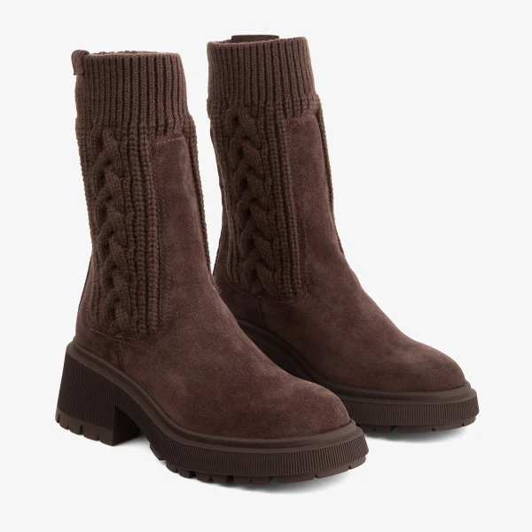Chocolate Jimmy Choo Tamia Flat, view 3 | Boots