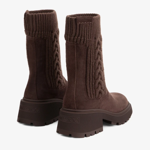 Chocolate Jimmy Choo Tamia Flat, view 5 | Boots