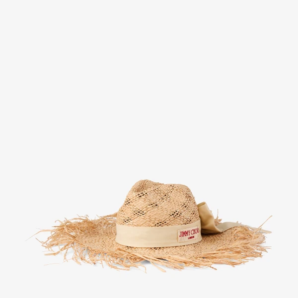 Natural Jimmy Choo Thalia Small Hat, view 5 | Hats
