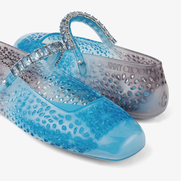 Denim Jimmy Choo The Jelly Flats, view 4 | Flats