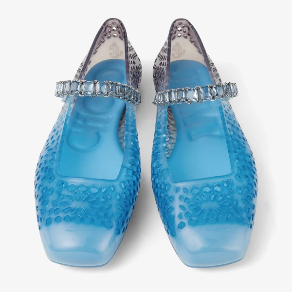 Denim Jimmy Choo The Jelly Flats, view 5 | Flats