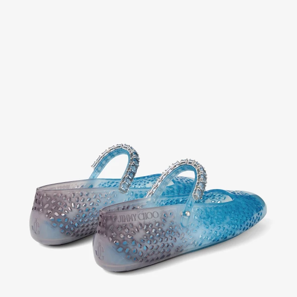 Denim Jimmy Choo The Jelly Flats, view 6 | Flats