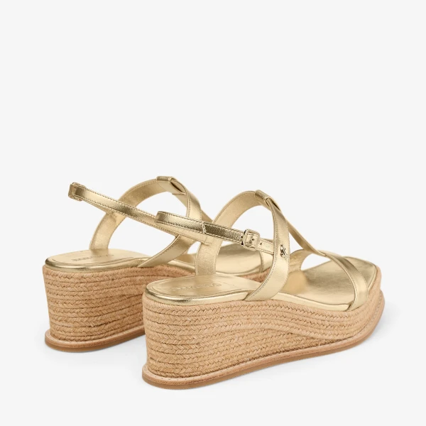 Gold Jimmy Choo Theia Wedge 60, view 6 | Sandals