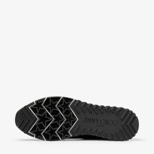 Black Mix Jimmy Choo Veles Trainers, view 5 | Sneakers