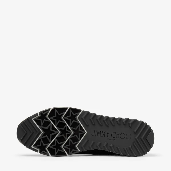 Black Mix Jimmy Choo Veles Trainers, view 5 | Sneakers