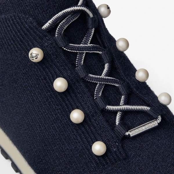 Marine Mix Jimmy Choo Veles Trainers, view 4 | Sneakers