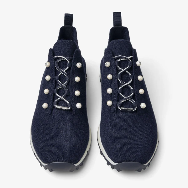 Marine Mix Jimmy Choo Veles Trainers, view 5 | Sneakers