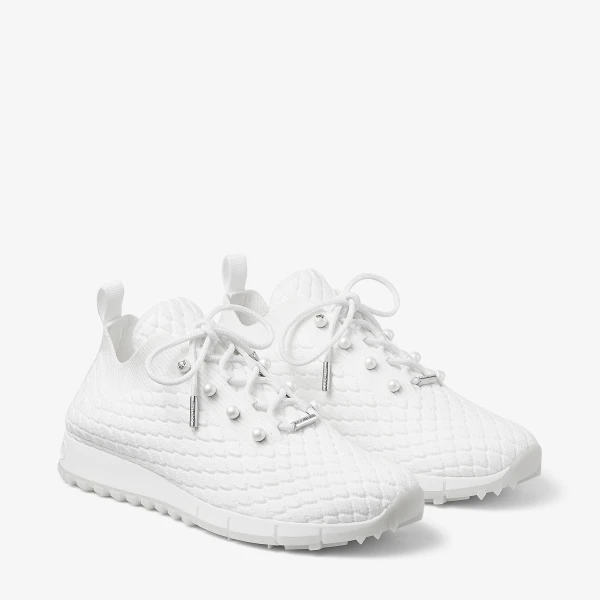 White Jimmy Choo Veles Trainers, view 2 | Sneakers