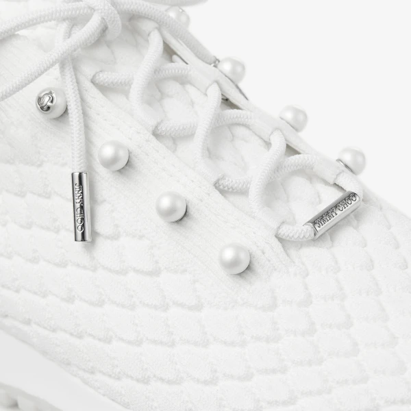White Jimmy Choo Veles Trainers, view 3 | Sneakers