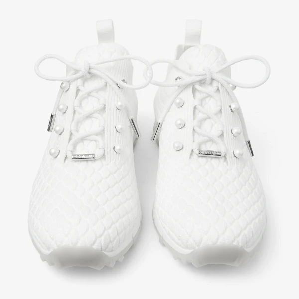 White Jimmy Choo Veles Trainers, view 4 | Sneakers