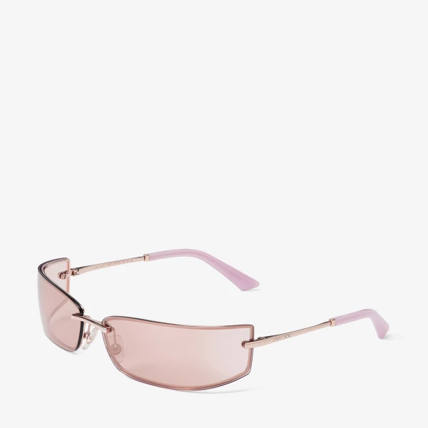 Pale Gold Jimmy Choo Verse Sunglasses, view 2 | Sunglasses