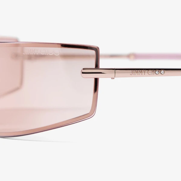 Pale Gold Jimmy Choo Verse Sunglasses, view 3 | Sunglasses