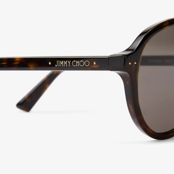 Havana Jimmy Choo Vira Sunglasses, view 3 | Sunglasses