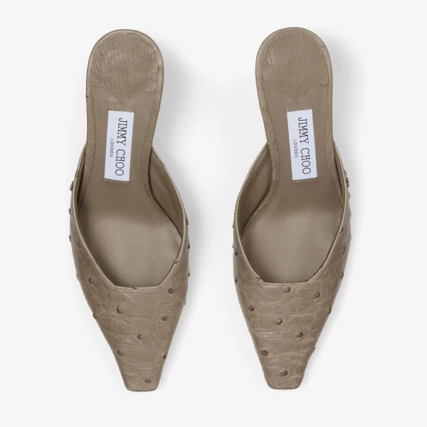 Taupe Jimmy Choo Vivi 65 Mules, view 5 | Mules