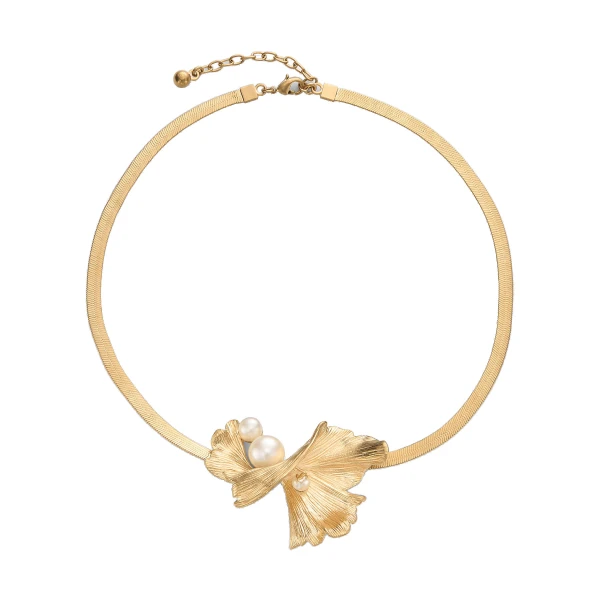 Metallic Jimmy Choo Wave Pearl Necklace | Necklace
