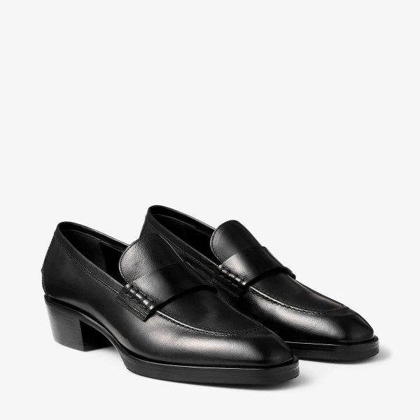 Black Jimmy Choo Wilder Loafer, view 3 | Loafers