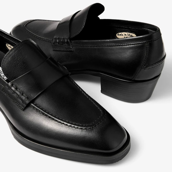 Black Jimmy Choo Wilder Loafer, view 4 | Loafers