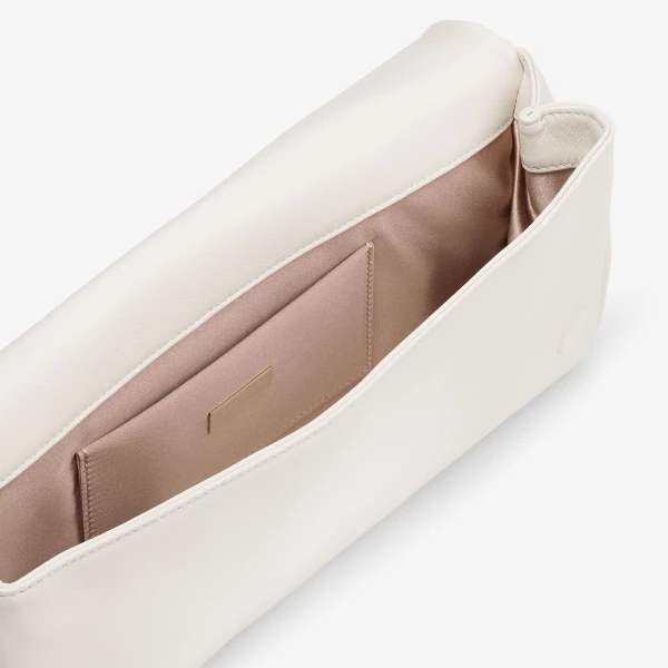 Latte and Light Gold Jimmy Choo Xandra Clutch Bag, view 4 | Clutch Bags