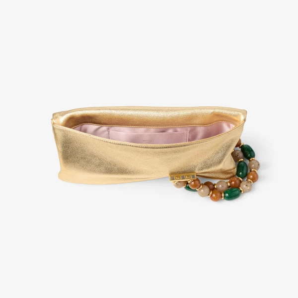 Gold and Multi Jimmy Choo Zandra Clutch Bag, view 5 | Clutch Bags