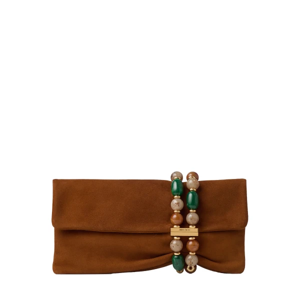 Beige Jimmy Choo Zandra Clutch Bag | Clutch Bags