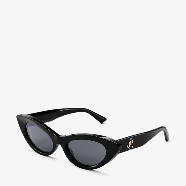 Black Jimmy Choo Zera Sunglasses, view 2 | Sunglasses