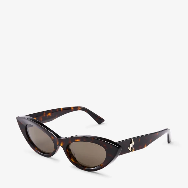Havana Jimmy Choo Zera Sunglasses, view 2 | Sunglasses