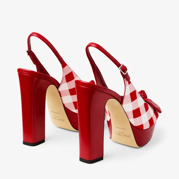 Ruby Red Mix Jimmy Choo Ziva 120 Platform Sandals, view 5 | Sandals