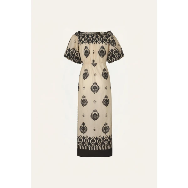Johanna Ortiz Harbor Hues Dress | Midi Dresses | Coveti