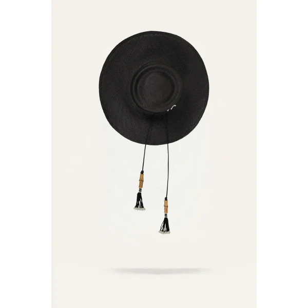 Johanna Ortiz Song of the Gaucho Hat in Black | Hats | Coveti