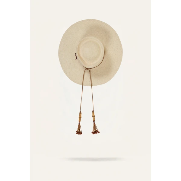 Johanna Ortiz Song of the Gaucho Hat in Ecru | Hats | Coveti