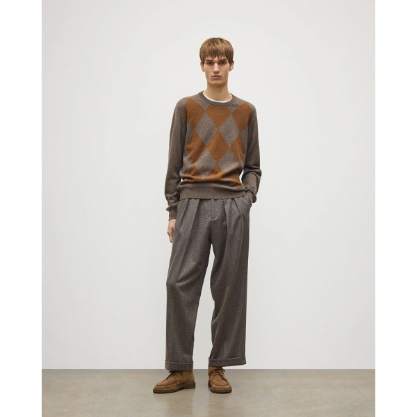 Johnstons of Elgin Argyll Brown Cashmere Jumper