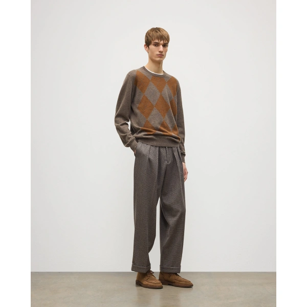 Johnstons of Elgin Argyll Brown Cashmere Jumper