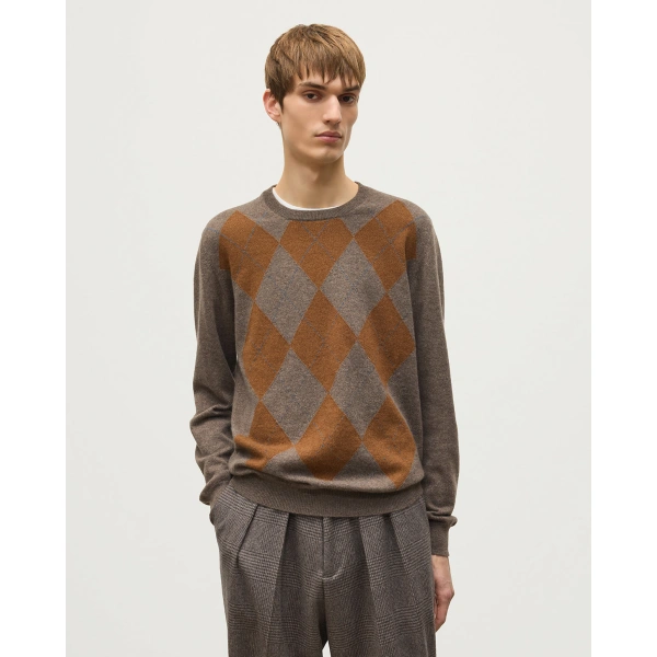 Johnstons of Elgin Argyll Brown Cashmere Jumper