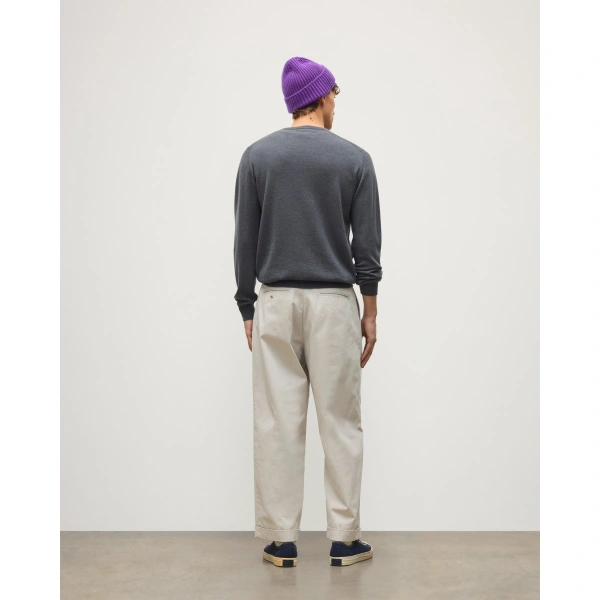 Johnstons of Elgin Argyll Grey Cashmere Jumper